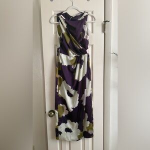 Zara Elegant Purple and Olive Women's Dress